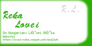 reka lovei business card